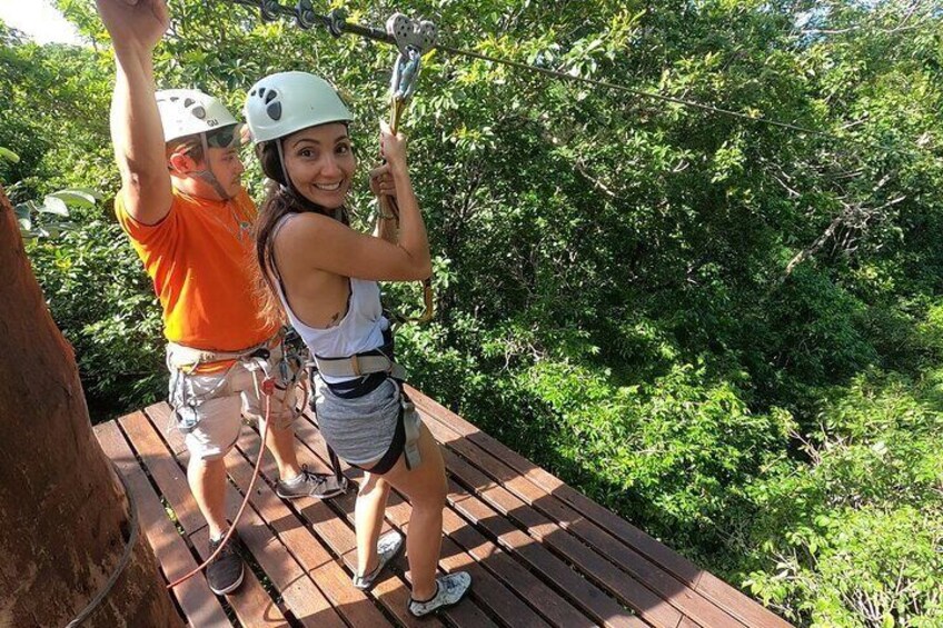 Selva Maya Eco Adventure Park: Ziplining, Hanging Bridges, Rappelling and Cenote