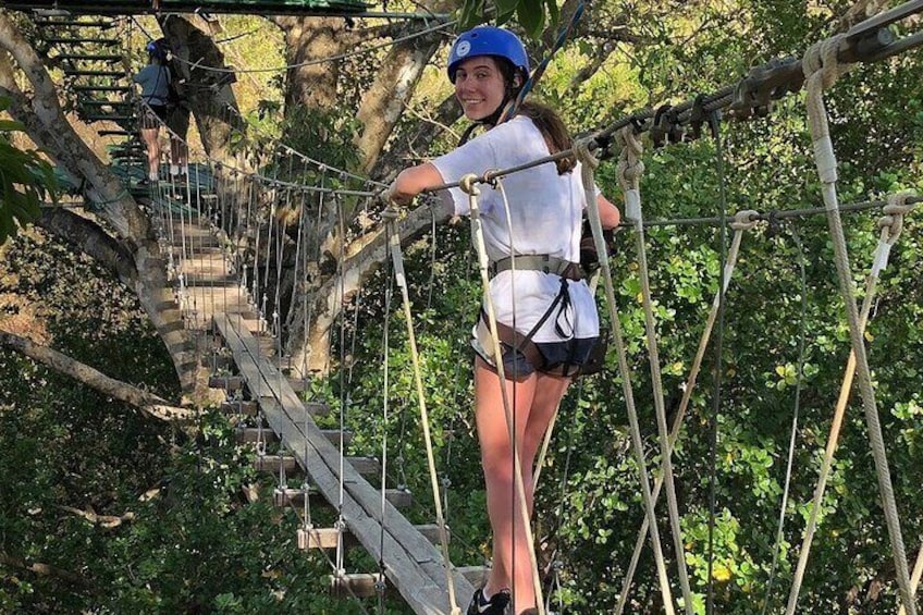 Rain Forest Canopy Tour from Tamarindo: Zipline, Hanging Bridge
