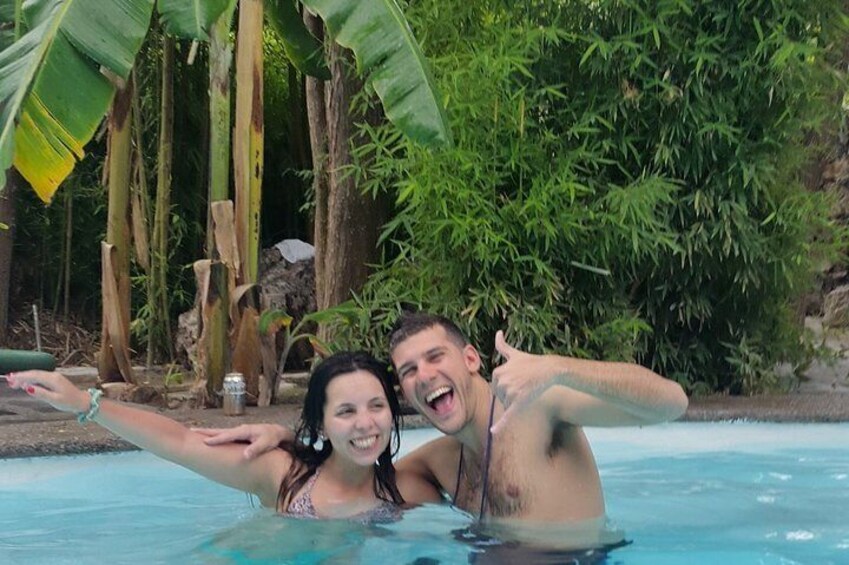 Couple at the hot springs