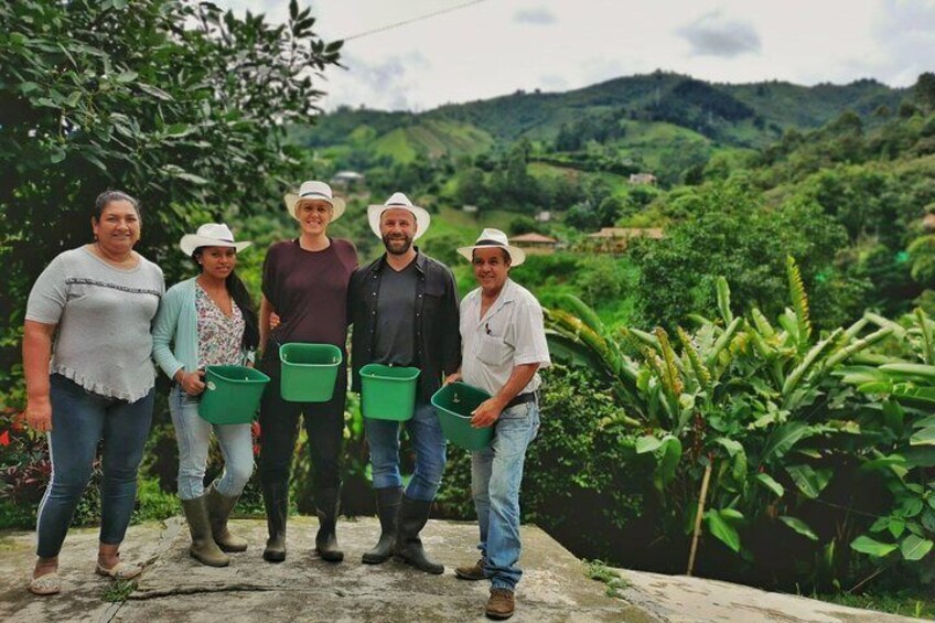 Sharing with the coffee farmers