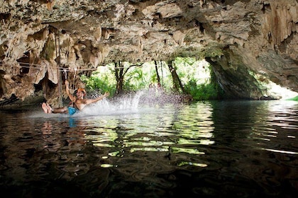 Cancún Cenote Tour: Snorkeling, Discesa in Corda Doppia, Teleferica