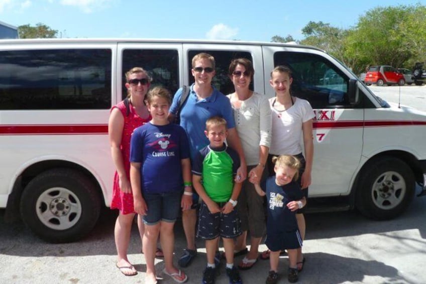 Family touring in Cozumel island