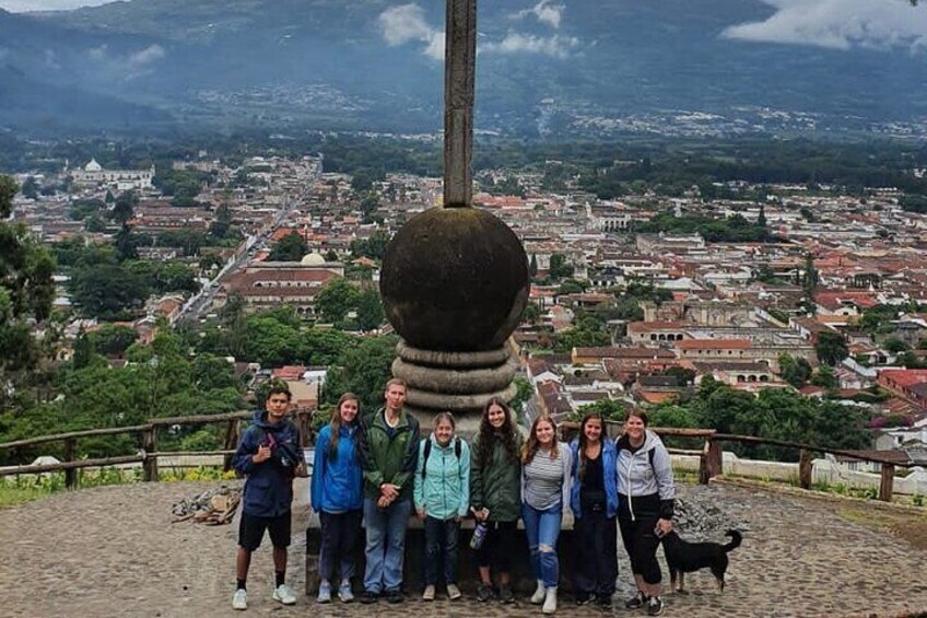 the view of Antigua from El Cerro de la Cruz 