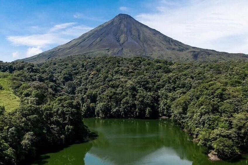 Afternoon Arenal Volcano and Natural Hot Springs River 
