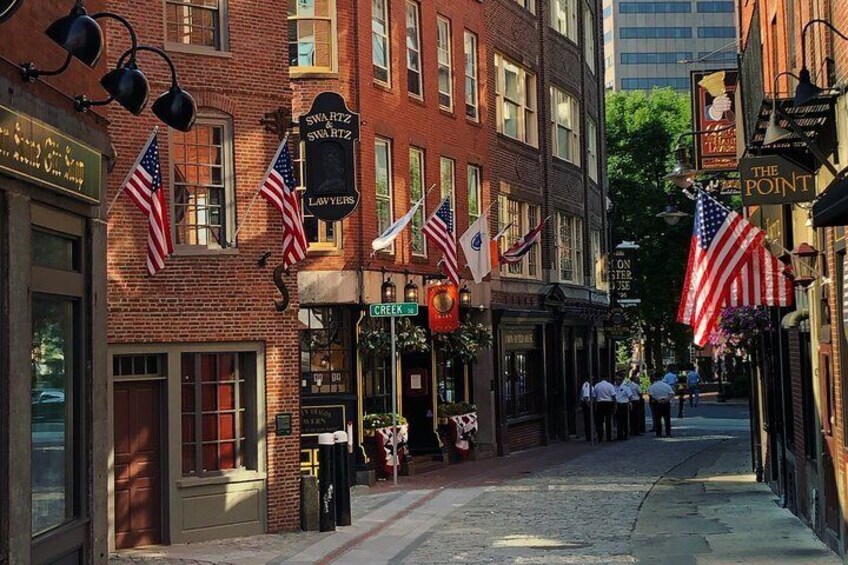 Venture into Boston's oldest alleyways in the Blackstone Block neighborhood