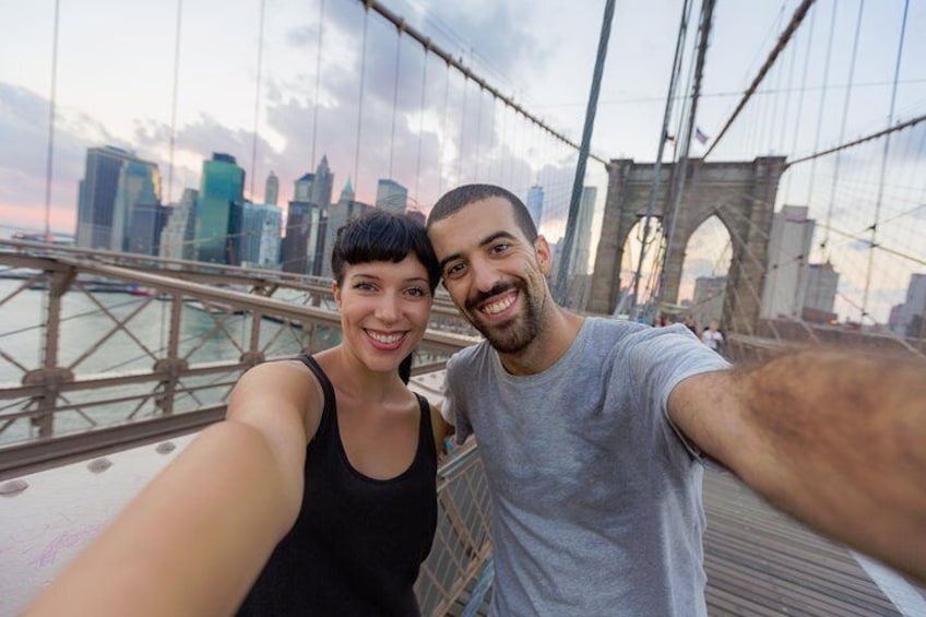 Selfie on the Brooklyn Bridge
