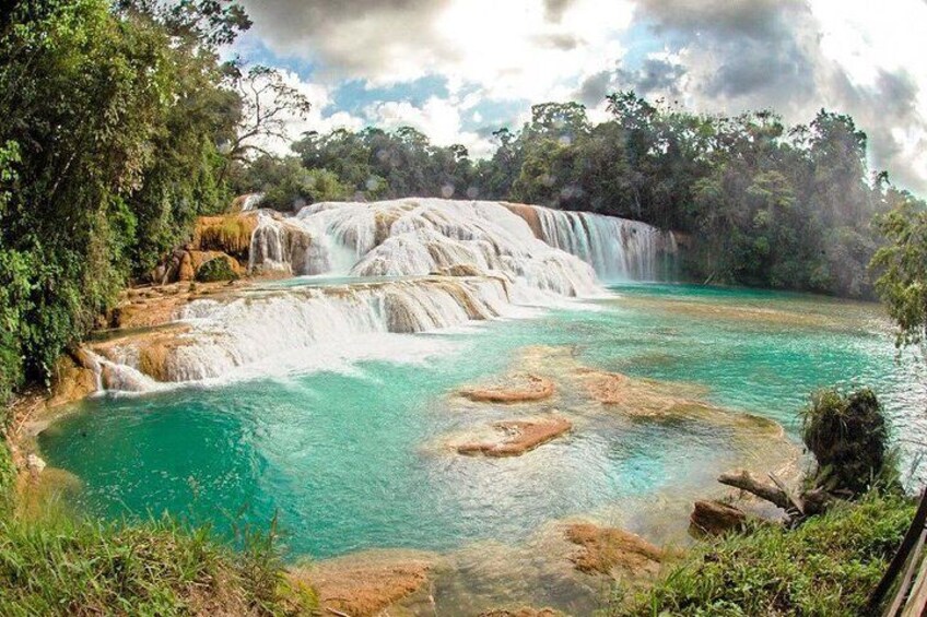 PALENQUE RUINS, AGUA AZUL and MISOL-HA WATER FALLS (Private)