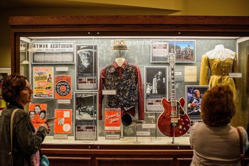 Visitors explore the artifacts on display at the Country Music Hall of Fame and Museum, Nashville, Tennessee.