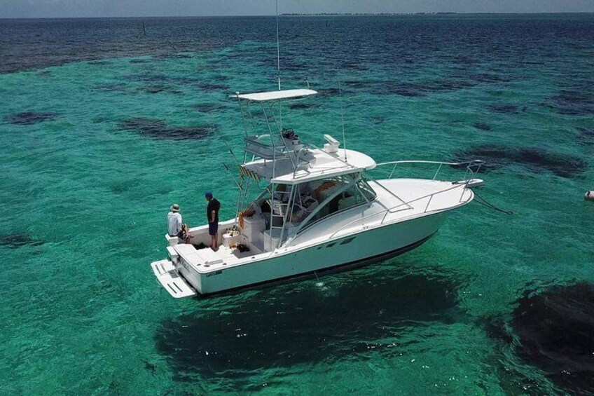 Private Charter 32ft Express Cruiser. Stingay City, Coral Reef Snorkeling