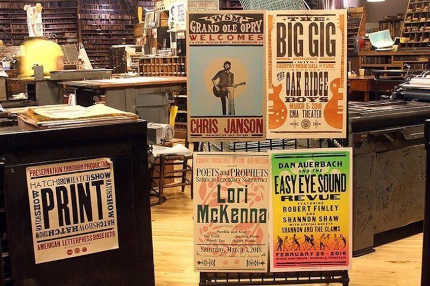 Nashville's Hatch Show Print Guided Print Shop Tour with Souvenir Poster