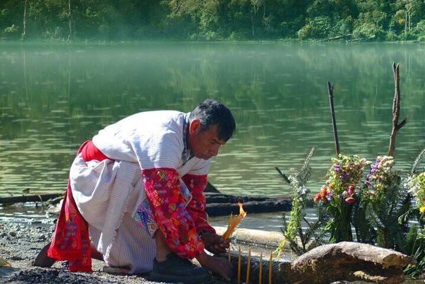 Trek to Chicabal Volcano and Lagoon near Quetzaltenango , Guatemala