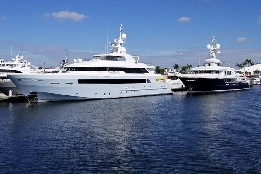 Sightseeing with all the multi-million dollar yachts! 