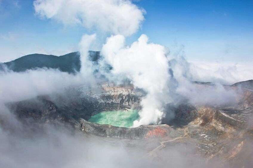 Poas Volcano National Park & La Paz Waterfalls Gardens Private Tour from San Jose