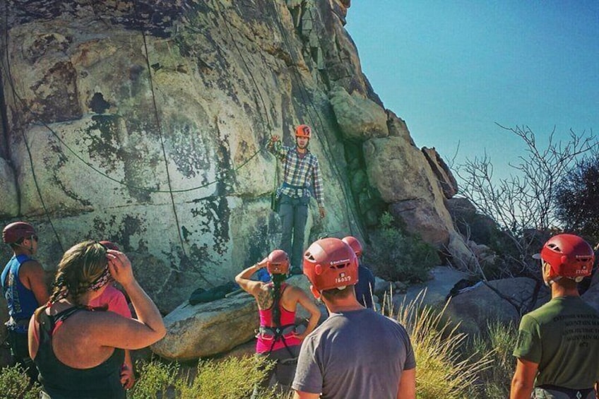 Beginner Group Rock Climbing in Joshua Tree National Park