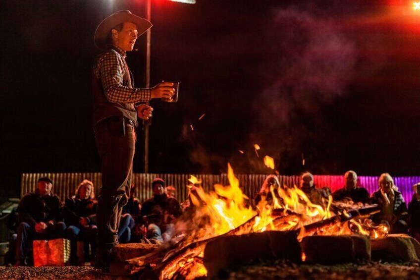 Traditional entertainment around the camp fire