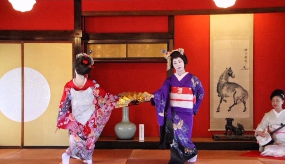 Show item 3 of 3. Winter Special,Maiko Dance at Somaro Teahouse Taxi plan A