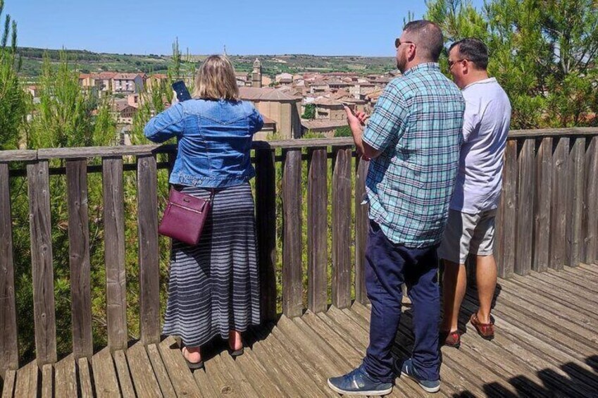 Two winerie visits in la Rioja and walking tour of la Guardia 