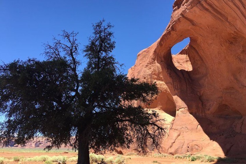 Sun eye arch in the back country tour.