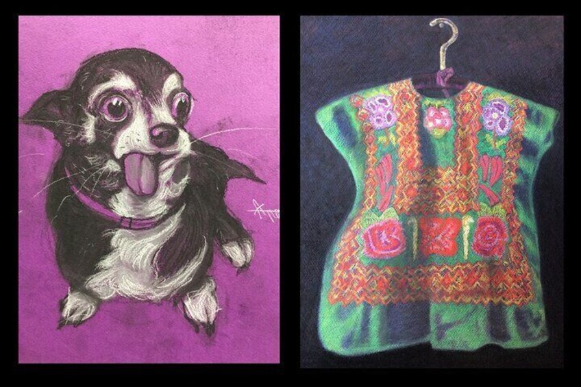 Past Student Works of chihuahua and Mexican Huipil