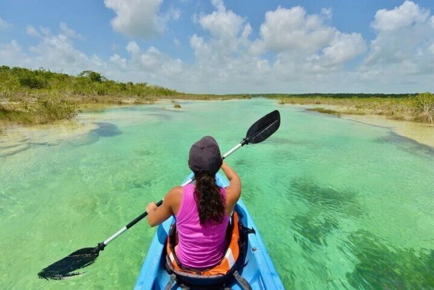 Kayak Adventure in Bacalar Sujuy - Ha + Cenote Azul