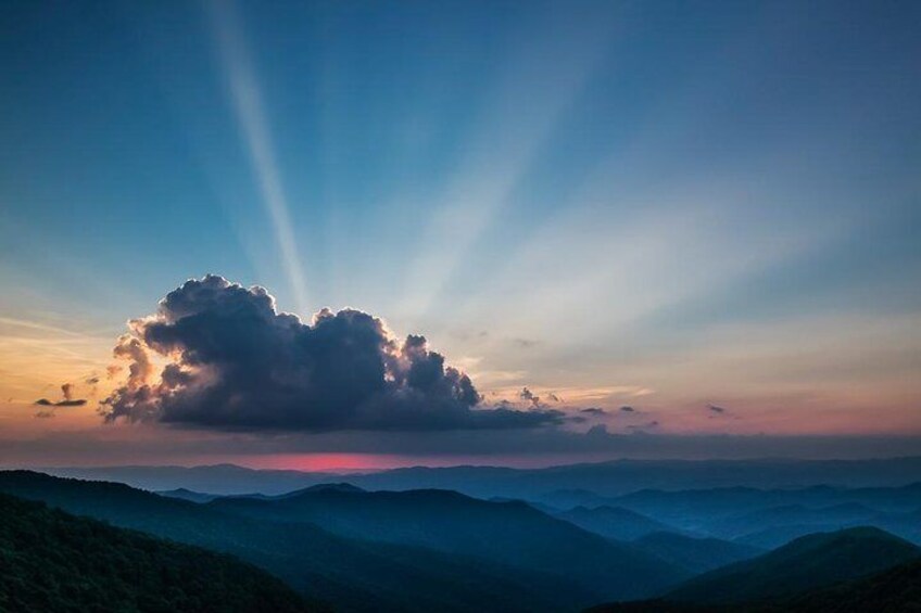 Sunset over a Blue Ridge Vista