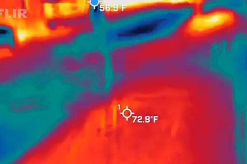 Defined cold figure discovered with our FLIR thermal imaging camera. 