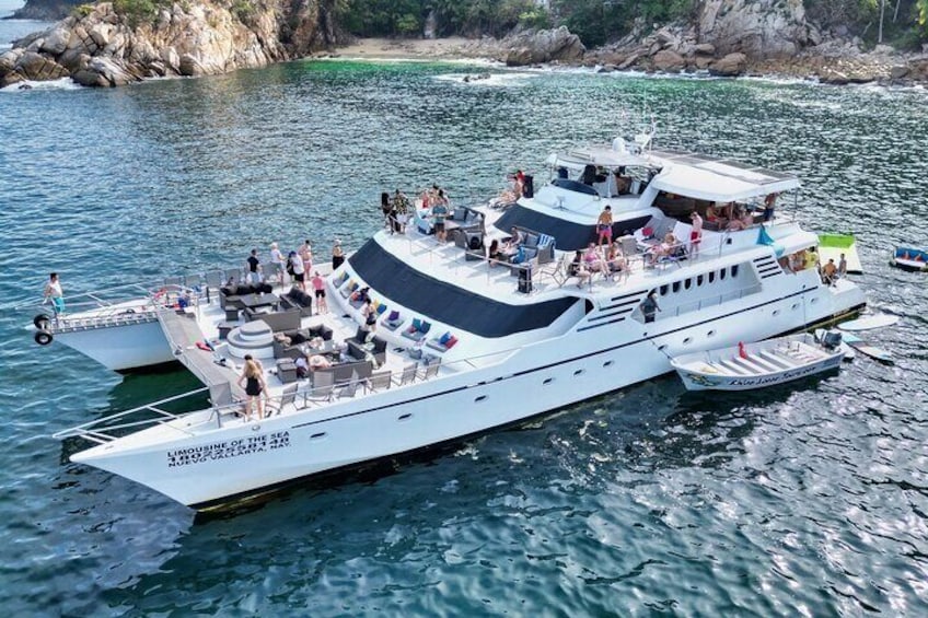 Mega Yacht All-Inclusive Yelapa Waterfall & Snorkeling Adventure