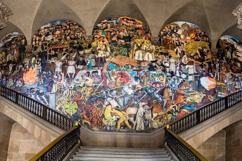 Murals by Diego Rivera in Palacio Nacional