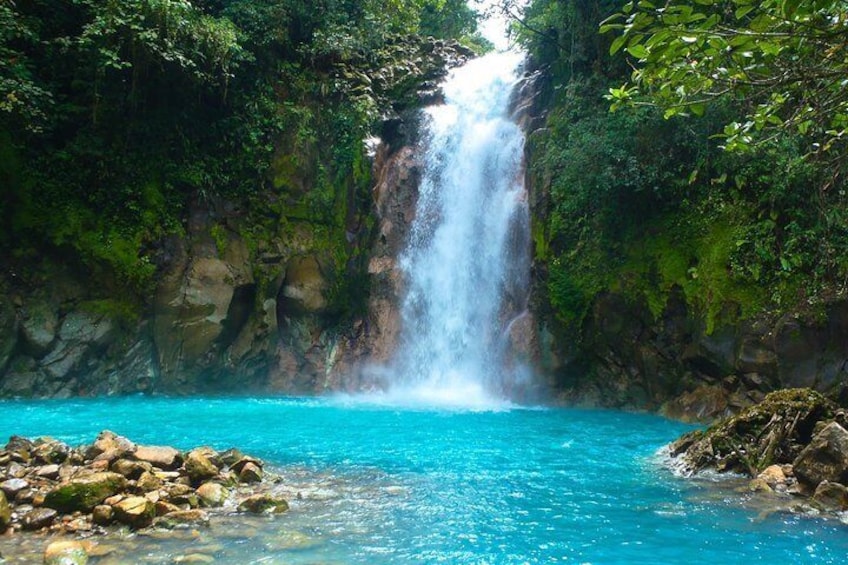 Light blue waterfall