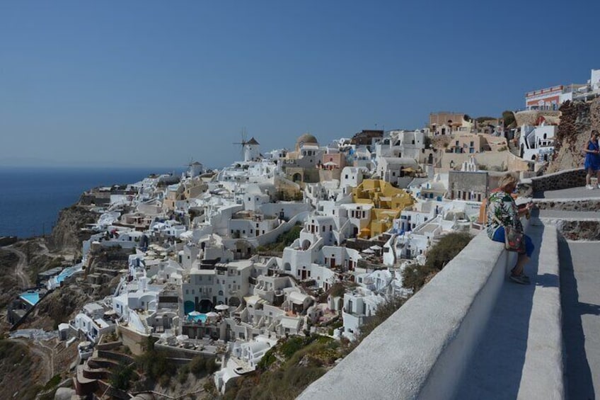 The view from the castle of Oia