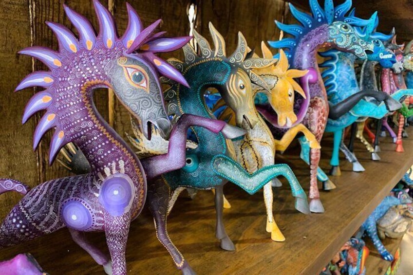 Half-Day Alebrijes Carving and Painting Workshop in San Martin from Oaxaca