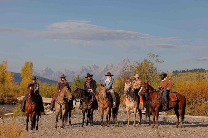 Horseback Riding with Grand Teton Views in Jackson Hole