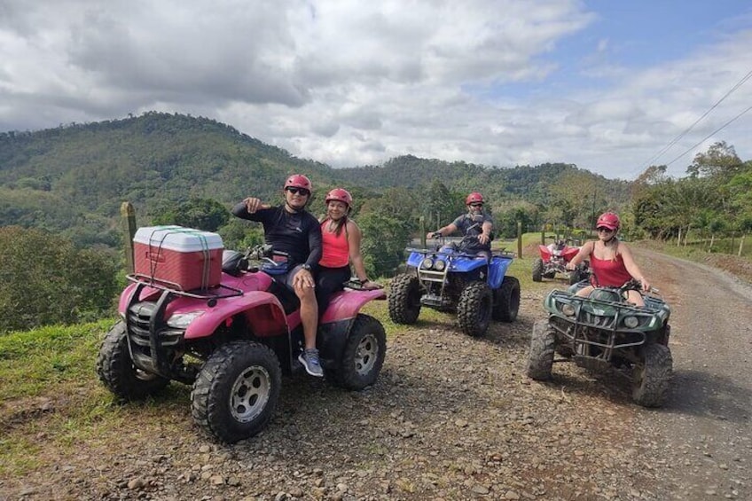 canyoning with ATV 4X4 in waterfalls near La Fortuna