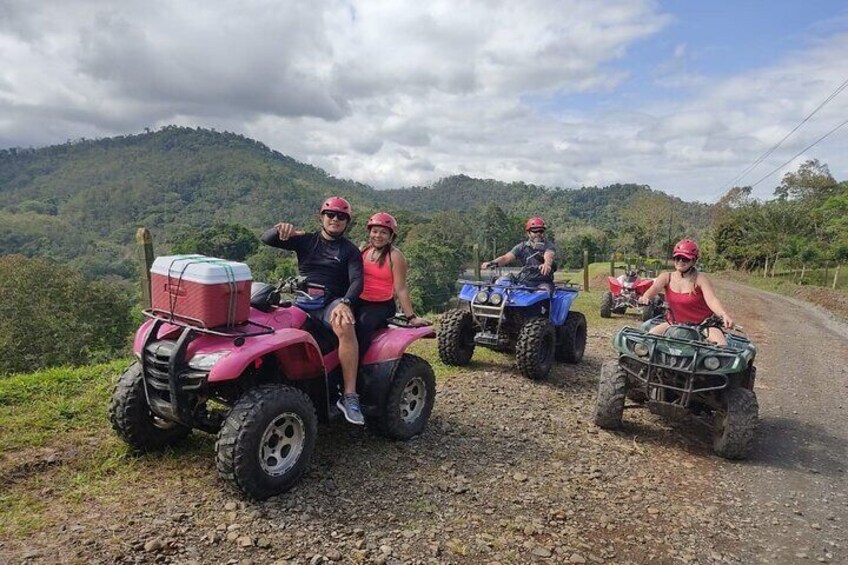 canyoning with ATV 4X4 in waterfalls near La Fortuna