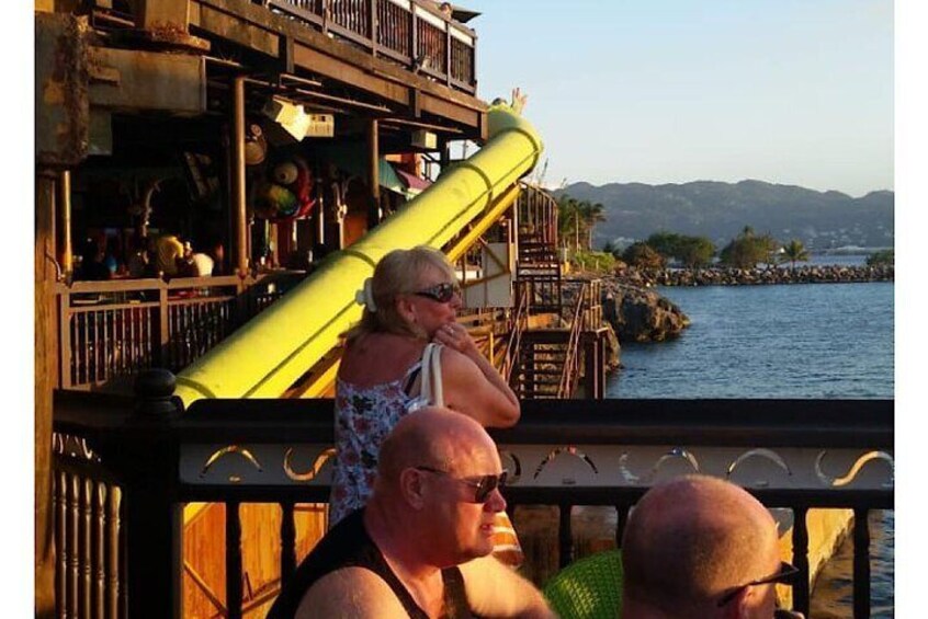 Watching the sunset at Margaritaville