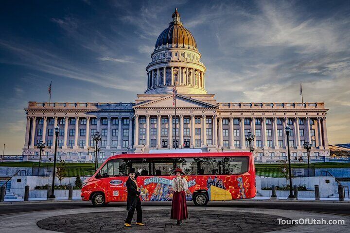 Salt Lake City's most trusted and popular guided bus tour for 45 years explores iconic attractions, like the Utah Capitol, with insightful and entertaining tour guides 