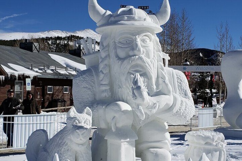 Annual International Snow Sculpture Competition in Breck