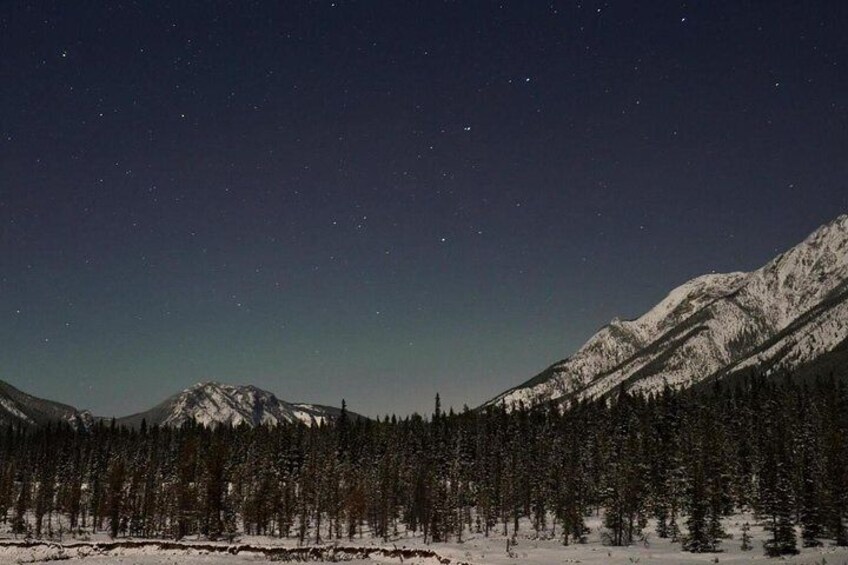 Snowshoe by star light