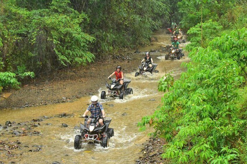 River ride on the ATV 