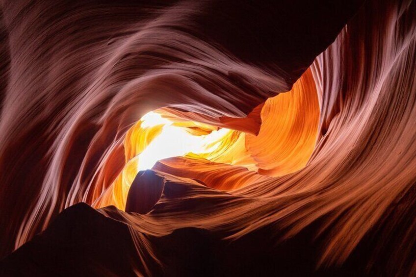 The canyon's Navaho Sandstone spectacular illumination
