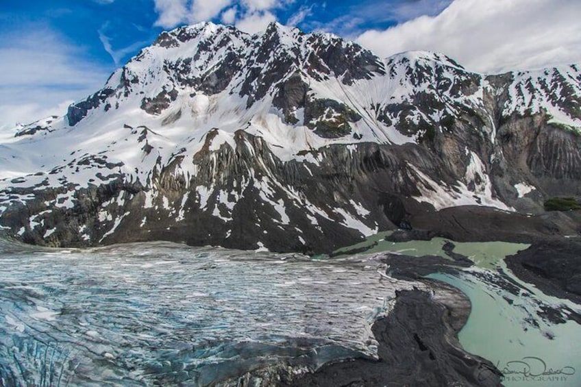 Fly over Godwin Glacier