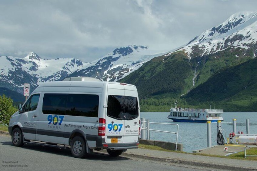 Your transportation for our Glaciers and Wildlife Day Tour, Portage Lake, AK