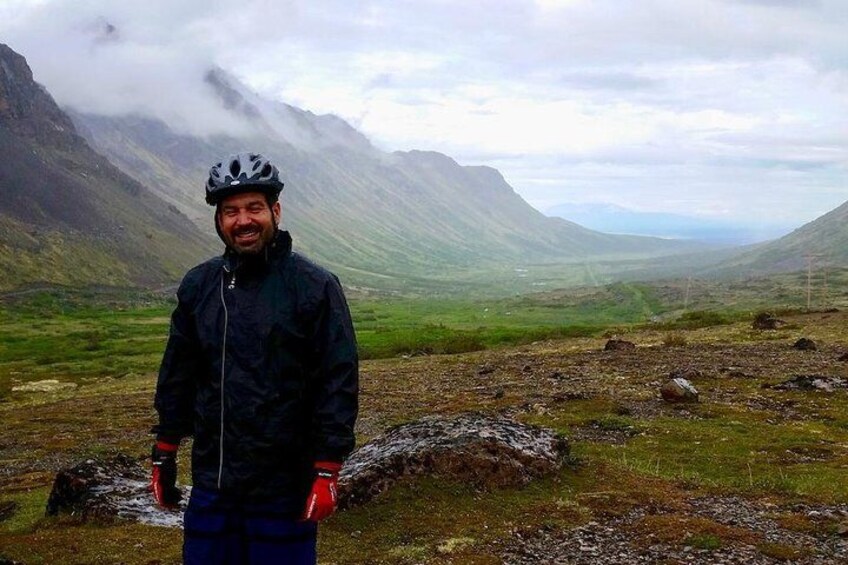 Enjoying the Chugach State Park views