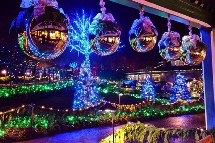 Christmas - Butchart Gardens Shuttle from Victoria Hotels & Entry Ticket 