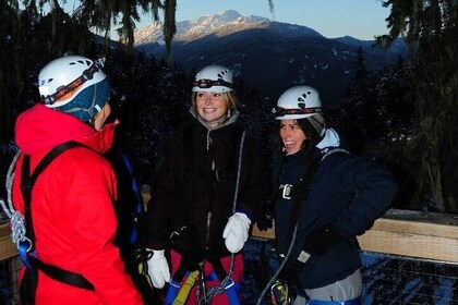 2 Hour Late Afternoon Winter Zipline Adventure