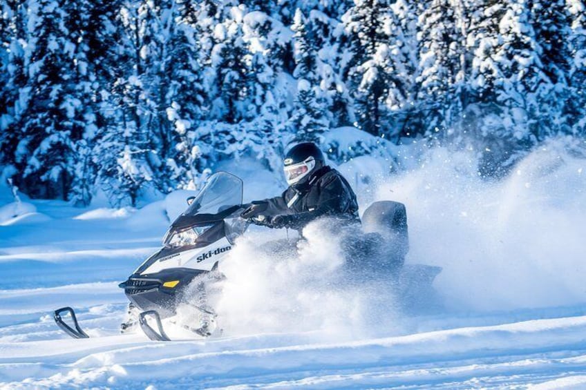 Heated handle bars and helmets keep you warm on the coldest of days.