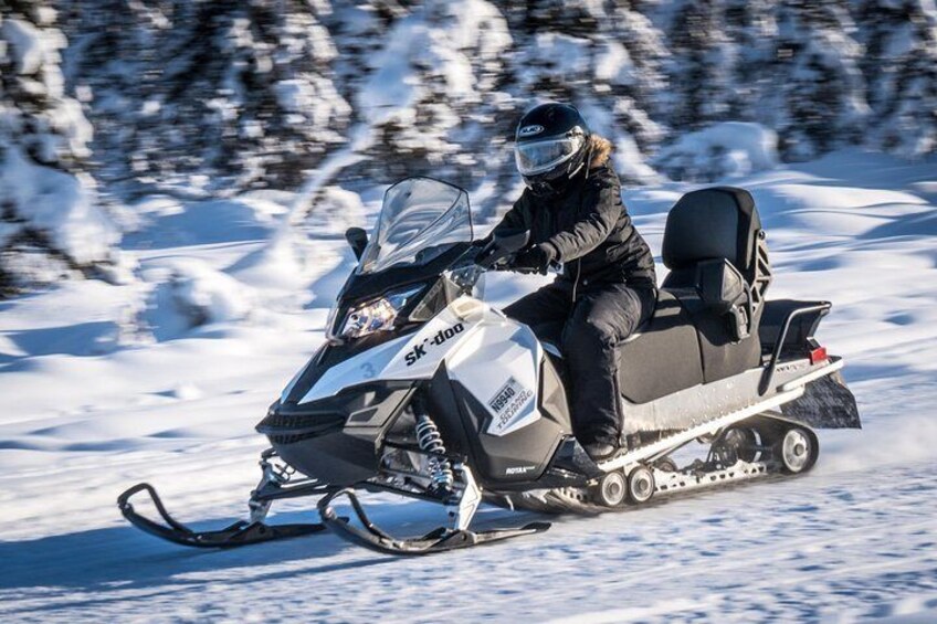 Trails are groomed for a safe smooth ride.