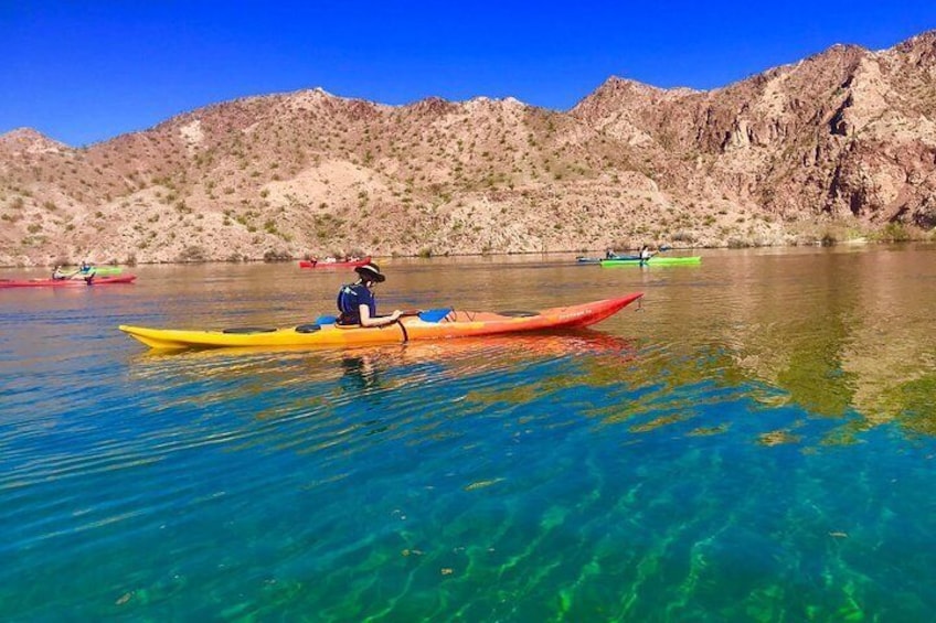 Colorado River Half Day Kayaking to Emerald Cave from Las Vegas