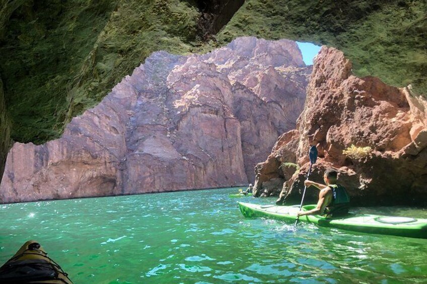 Colorado River Half Day Kayaking to Emerald Cave from Las Vegas