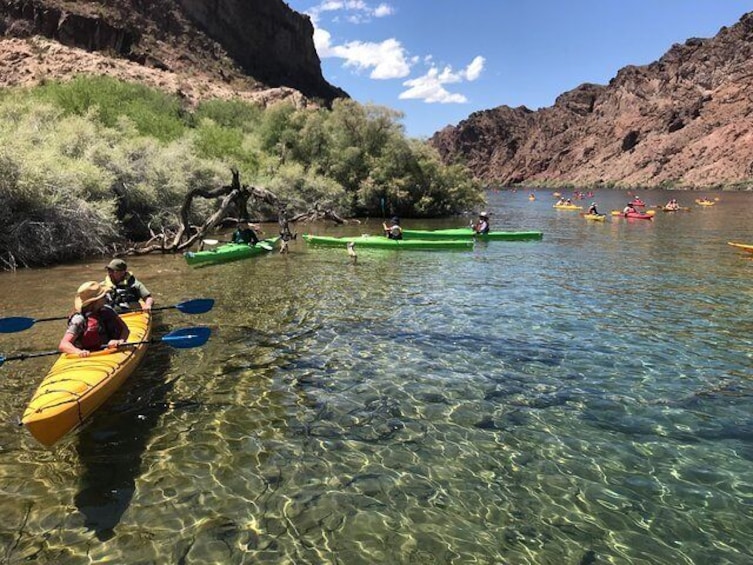 Colorado River Half Day Kayaking to Emerald Cave from Las Vegas
